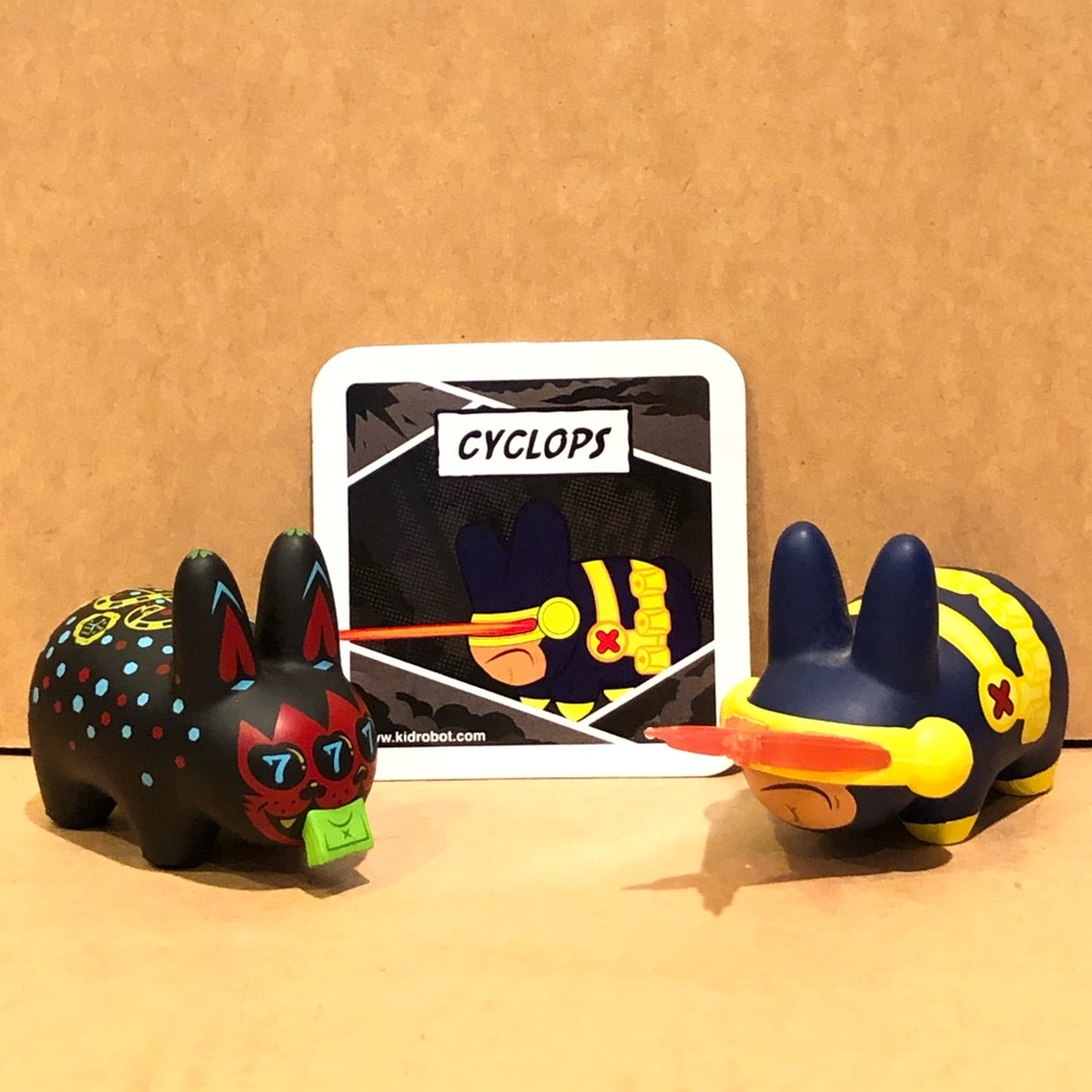 Kidrobot Greed & Cyclops Labbits combo